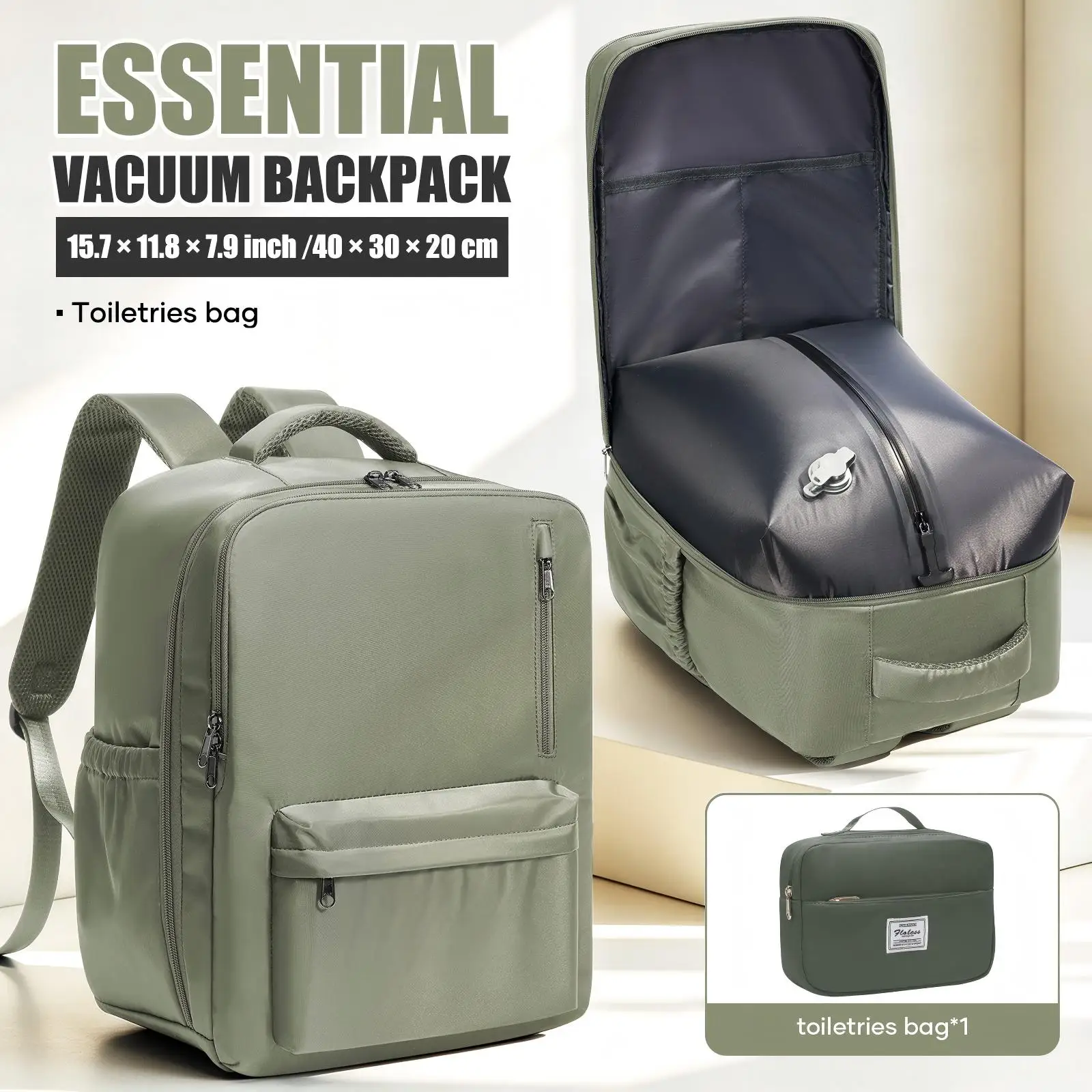 Backpack 40x30x20 Airplane, Vacuum Backpack Travel Send a Toiletries Bag, Laptop Backpack, Ryanair Cabin Work Bag for Women Men
Backpack 40x30x20 Airplane, Vacuum Backpack Travel Send a Toiletries Bag, Laptop Backpack, Ryanair Cabin Work Bag for Women Men