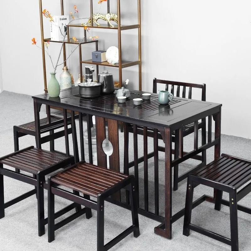 New Chinese style tea table and chair combination balcony coffee table household living room small simple modern tea
New Chinese style tea table and chair combination balcony coffee table household living room small simple modern tea