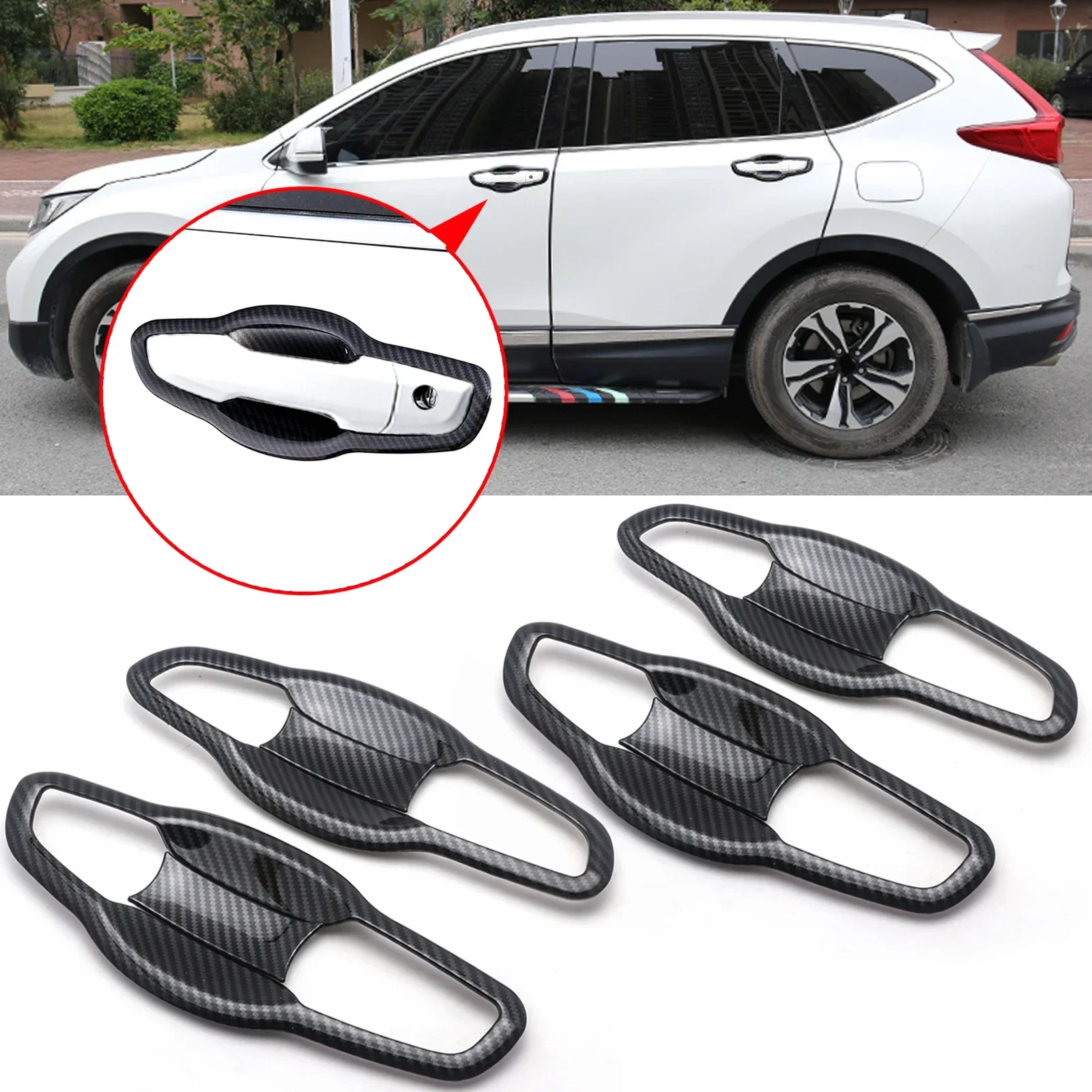 8pcs/Set Carbon Fiber Style Exterior Door Handle Bowl Cover Frame Molding Trims For Honda CR-V CRV 2017 2018 2019 2020 2021
8pcs/Set Carbon Fiber Style Exterior Door Handle Bowl Cover Frame Molding Trims For Honda CR-V CRV 2017 2018 2019 2020 2021
