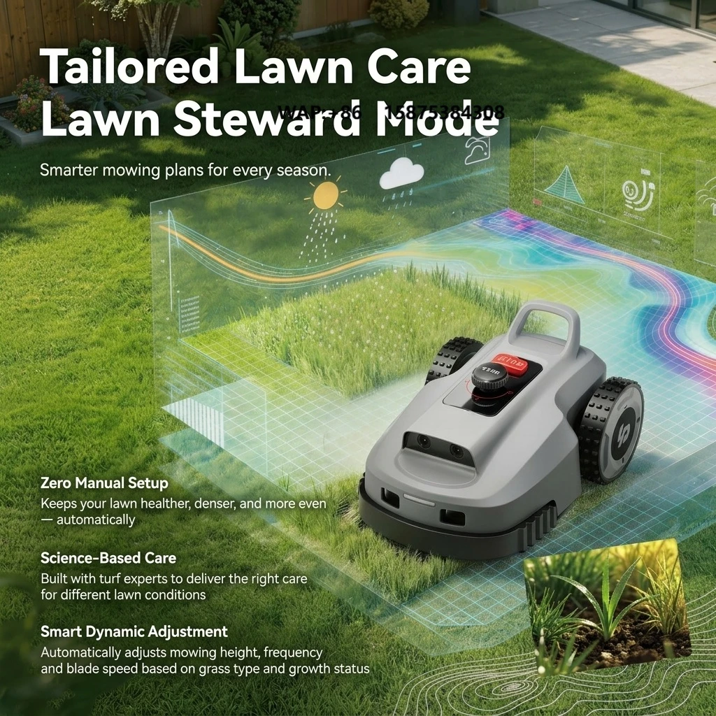 App Height Adjustment Robotic Lawn Mower LOPKIN L1500&L2500 NRTK No Boundary Wire Smart Mower
App Height Adjustment Robotic Lawn Mower LOPKIN L1500&L2500 NRTK No Boundary Wire Smart Mower