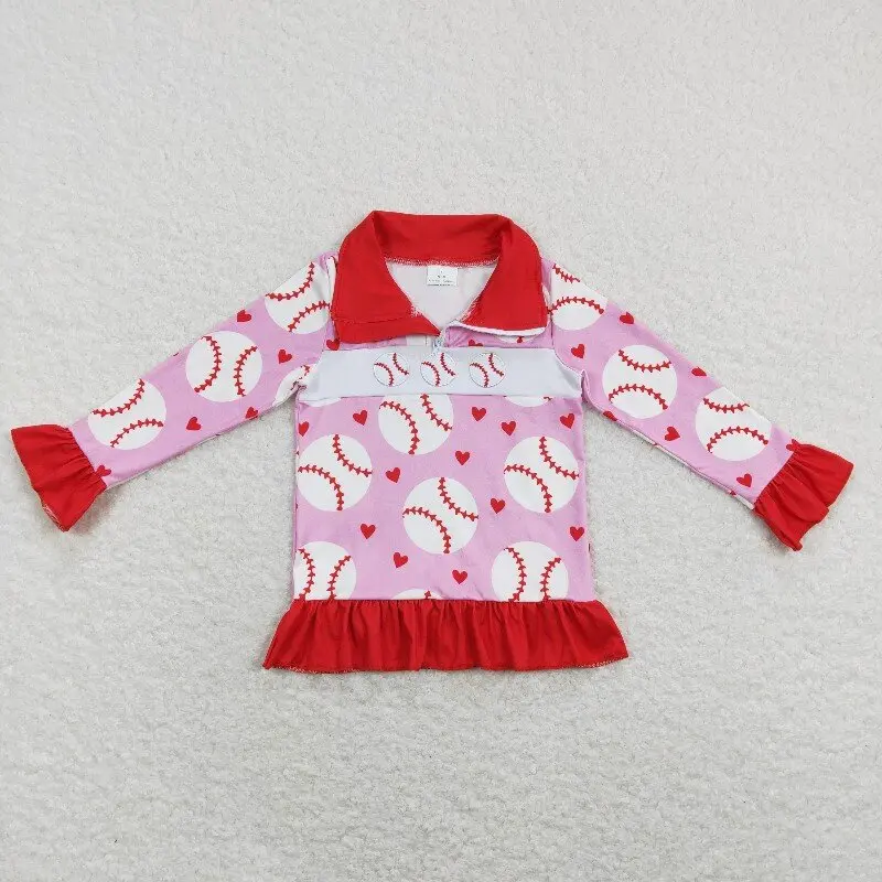 New rts baby girls spring tops wholesale boutique embroidered baseball pink zipper girls long sleeve shirts
New rts baby girls spring tops wholesale boutique embroidered baseball pink zipper girls long sleeve shirts