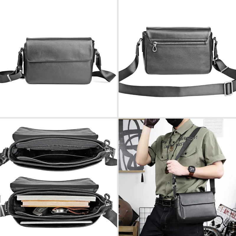 Men Genuine Leather Messenger Bag Vintage Male Cowhide Crossbody Bag Men's Travel Tablet Shoulder Bag Handbag
Men Genuine Leather Messenger Bag Vintage Male Cowhide Crossbody Bag Men's Travel Tablet Shoulder Bag Handbag