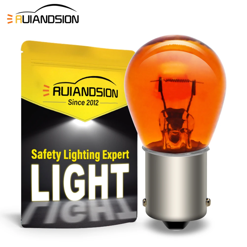 10pcs Ruiandsion 12V 4300k Yellow Car Halogen Lamp Bulbs for 1156 1157 BA15D BAZ15D Car Turn Signal Lights Brake Reverse Lamp
10pcs Ruiandsion 12V 4300k Yellow Car Halogen Lamp Bulbs for 1156 1157 BA15D BAZ15D Car Turn Signal Lights Brake Reverse Lamp