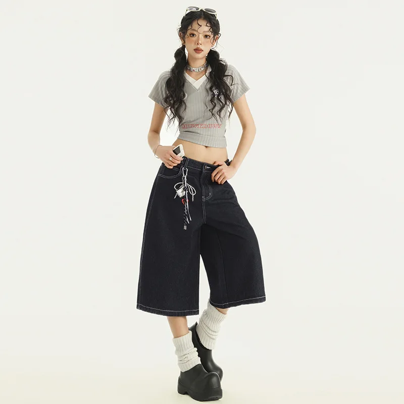 American Retro Straight Wide Leg Cropped Pants Women's Denim Blue Small Jeans Women's Spring and Summer New
American Retro Straight Wide Leg Cropped Pants Women's Denim Blue Small Jeans Women's Spring and Summer New