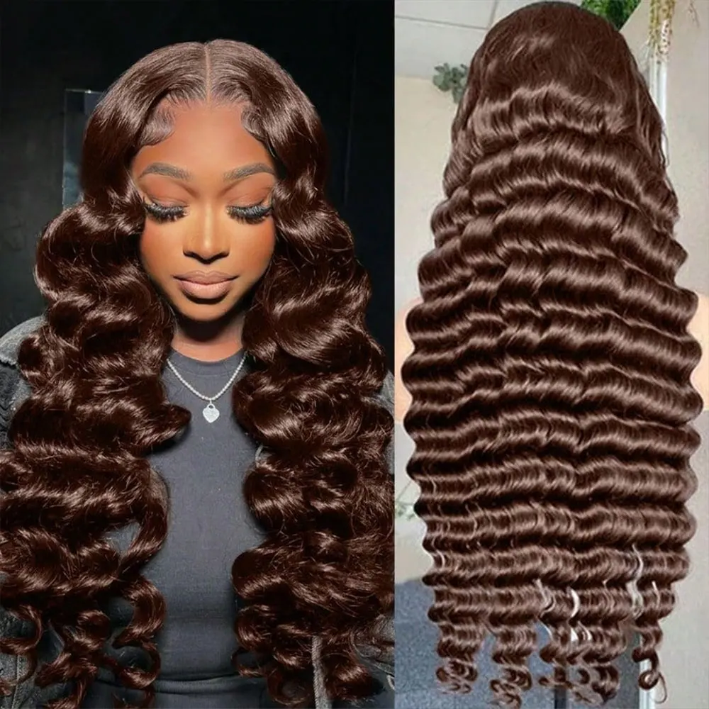 Шоколадно-коричневый парик 13x4 HD с кружевной передней частью, парик из натуральных волос с глубокими волнами, парик из натуральных волос с плотностью 250% для женщин
Шоколадно-коричневый парик 13x4 HD с кружевной передней частью, парик из натуральных волос с глубокими волнами, парик из натуральных волос с плотностью 250% для женщин