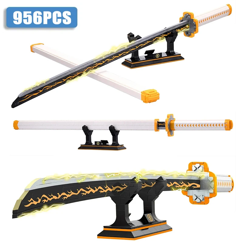 956PCS Zenitsu Sword Building Blocks Model Set 38.8in Anime Cosplay Sword Samurai Sword Building Kit for Adults and Kids Gifts
956PCS Zenitsu Sword Building Blocks Model Set 38.8in Anime Cosplay Sword Samurai Sword Building Kit for Adults and Kids Gifts