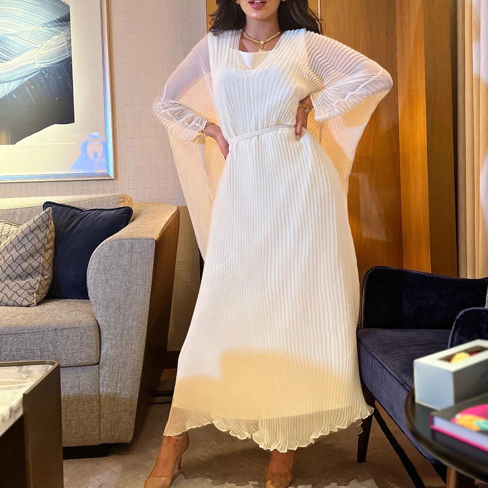 Customized Elegant Straight Ankle Length V-Neck Chiffon Long Sleeves Evening Dress Fashion Photo Color vestidos para mujer
Customized Elegant Straight Ankle Length V-Neck Chiffon Long Sleeves Evening Dress Fashion Photo Color vestidos para mujer