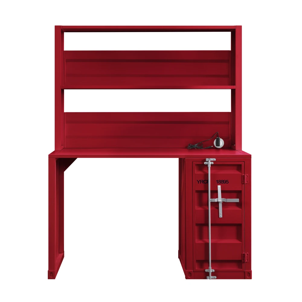Red 1-Door Writing Desk with Hutch desk with drawers
Red 1-Door Writing Desk with Hutch desk with drawers