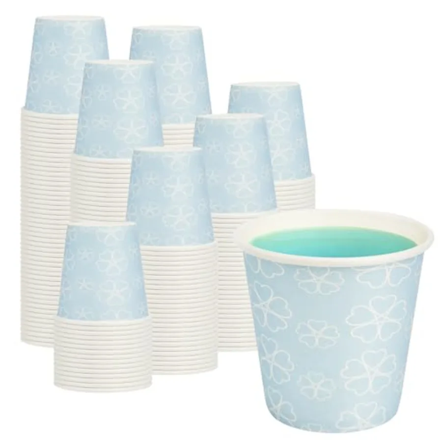 3 oz Bathroom Cups, Disposable Paper Cups with Rolled Rim, Small Paper Mouthwash Cup for Guest Bathrooms, Vanity and Office Use
3 oz Bathroom Cups, Disposable Paper Cups with Rolled Rim, Small Paper Mouthwash Cup for Guest Bathrooms, Vanity and Office Use