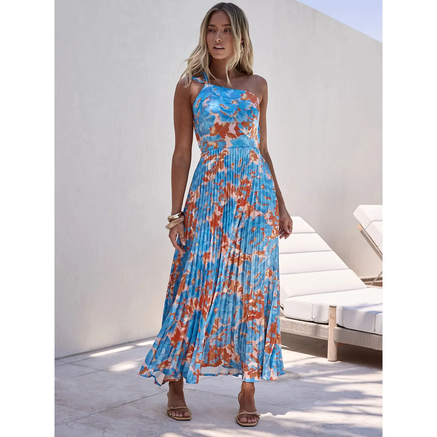 2026 Printed Halter Neck Long Dress With Pleated Hem And Single Shoulder Strap, Fashionable Dress 2646 Elegant Luxury Party
2026 Printed Halter Neck Long Dress With Pleated Hem And Single Shoulder Strap, Fashionable Dress 2646 Elegant Luxury Party