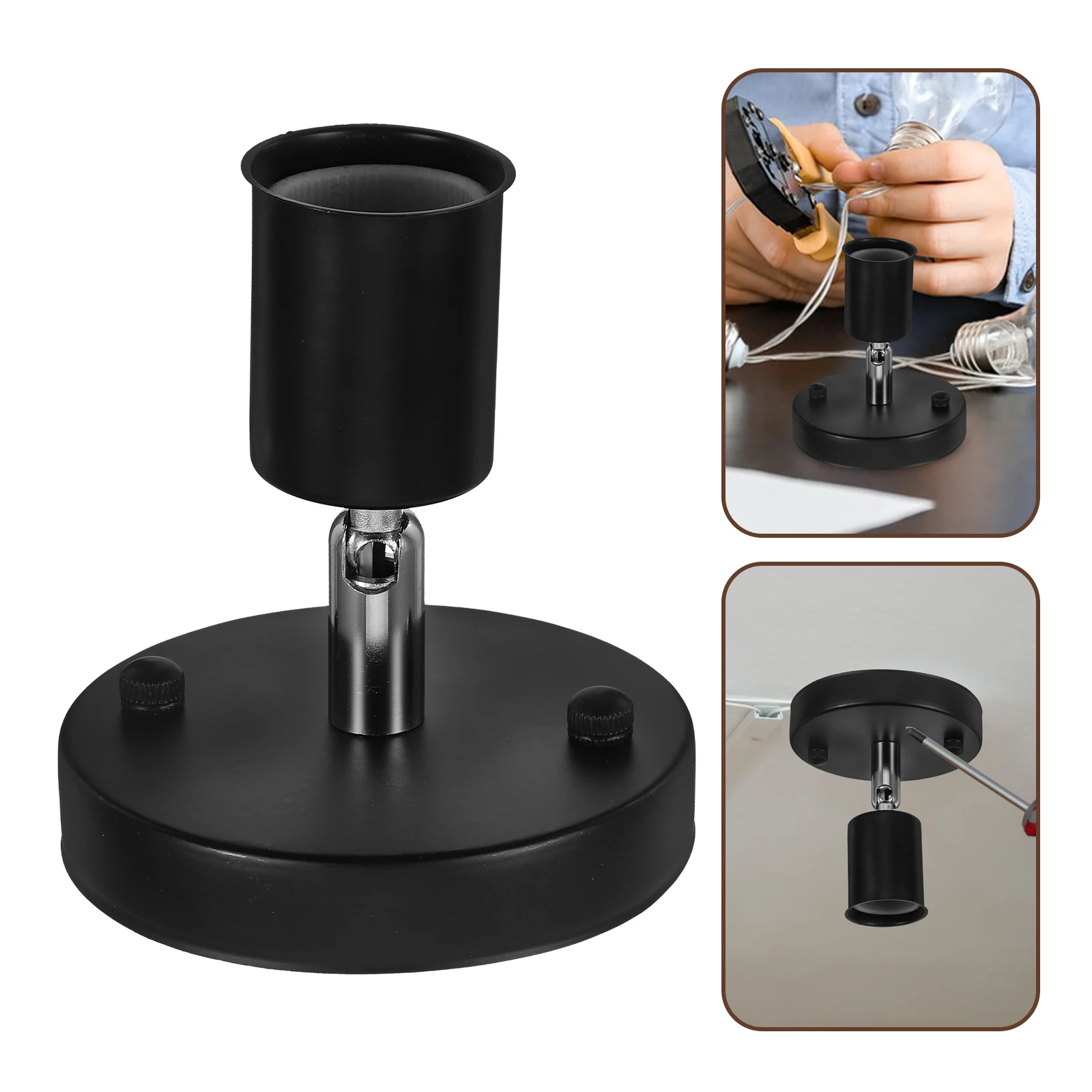 E27 Vintage Lamp Holder Socket Rotating Adjustable Iron Bulb Light Bracket Fittings Accessories Sockets Hightemperature
E27 Vintage Lamp Holder Socket Rotating Adjustable Iron Bulb Light Bracket Fittings Accessories Sockets Hightemperature