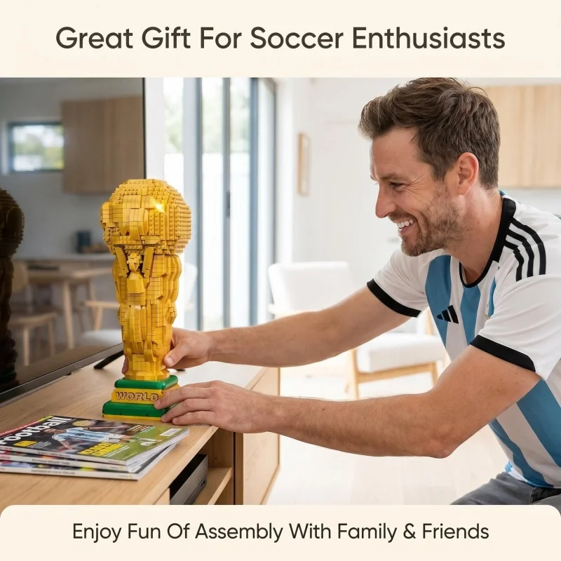 Golden Trophy Micro Particle Building Blocks, High Difficulty Assembly Model for Adults, Desktop Decor Gift
Golden Trophy Micro Particle Building Blocks, High Difficulty Assembly Model for Adults, Desktop Decor Gift