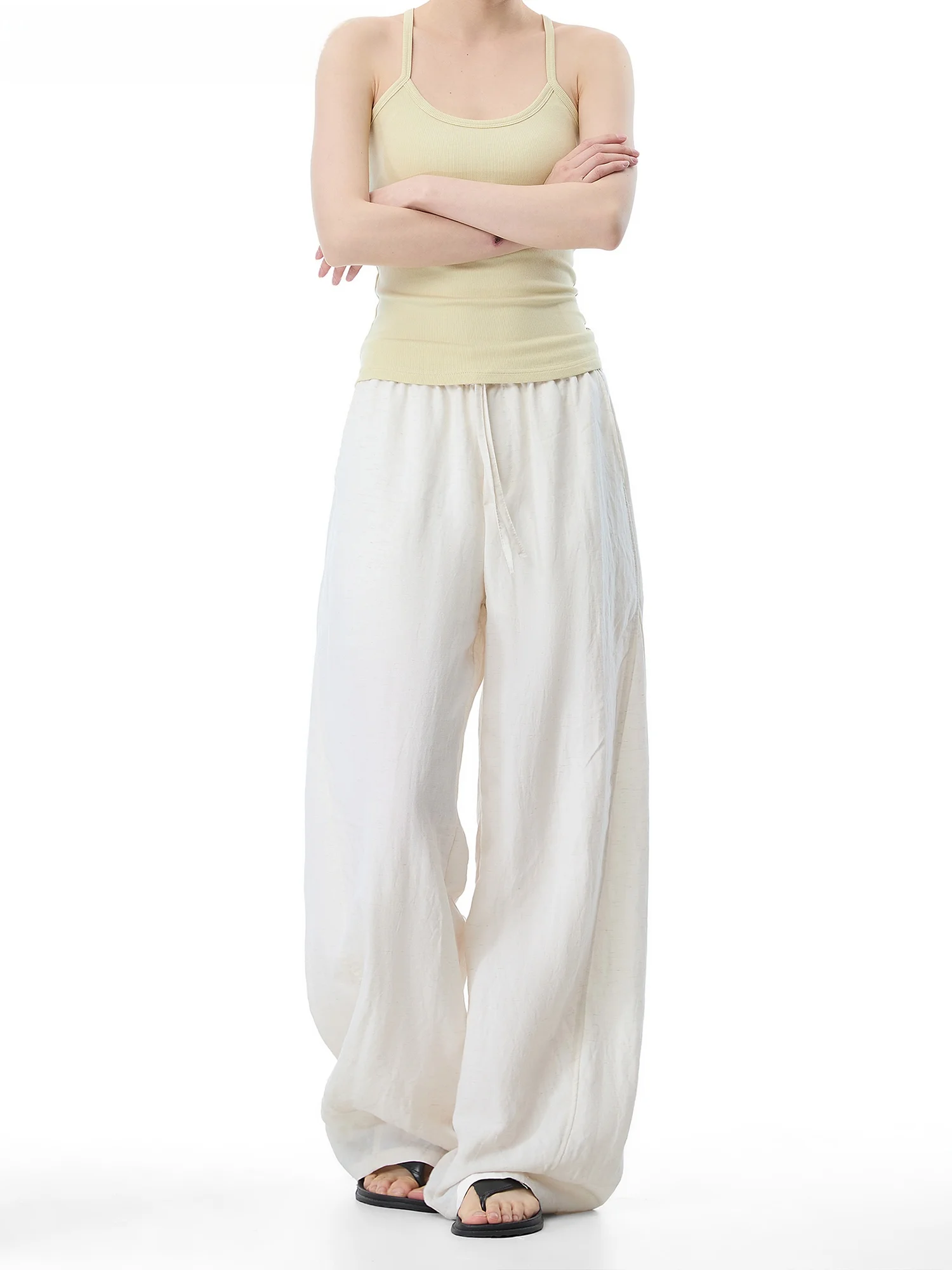 Burgenland Casual Linen Pants Women Summer Thin White Wide Leg Loose Lazy Style Long Trousers Straight Leg Pure Color Belted
Burgenland Casual Linen Pants Women Summer Thin White Wide Leg Loose Lazy Style Long Trousers Straight Leg Pure Color Belted