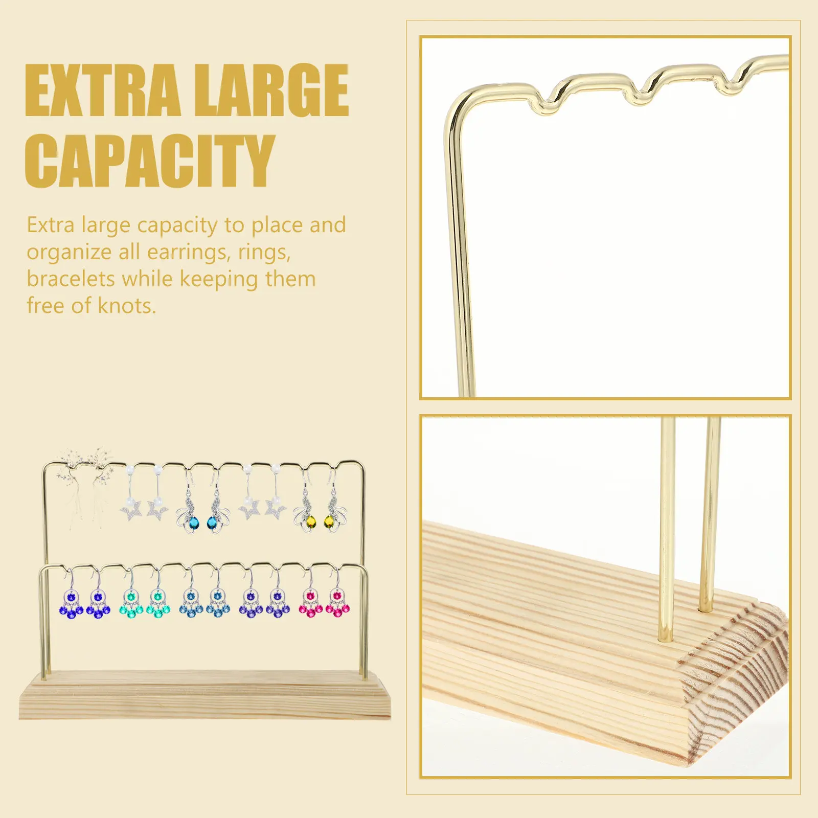 Earring Display Stand Minimalist Iron and Wood Base Jewelry Organizer Holder for Bedroom Table Decor Earring Stand Storage Rack
Earring Display Stand Minimalist Iron and Wood Base Jewelry Organizer Holder for Bedroom Table Decor Earring Stand Storage Rack