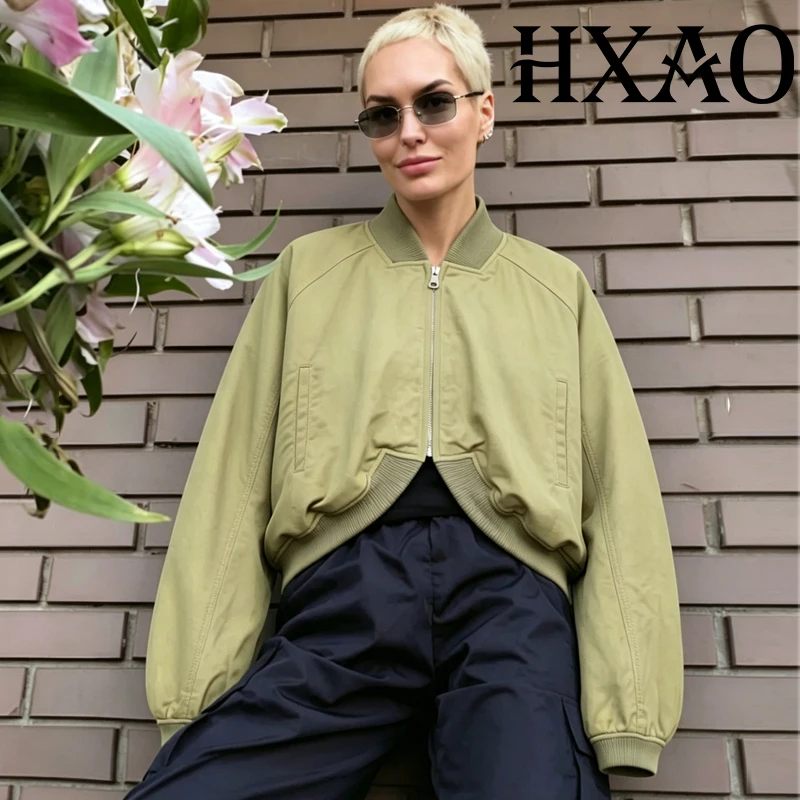 HXAO 2026 Woman Bomber Jacket Vintage Demi-Season Cropped Varsity Jackets For Women Long Sleeve Tops Zip Up Pilot Jacket
HXAO 2026 Woman Bomber Jacket Vintage Demi-Season Cropped Varsity Jackets For Women Long Sleeve Tops Zip Up Pilot Jacket