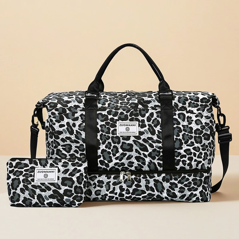 2pcs Set - Large Capacity Leopard Print Travel Duffels Bag+Cosmetic Bag Travel Handbag Suitable Weekender Overnight Sports Gym
2pcs Set - Large Capacity Leopard Print Travel Duffels Bag+Cosmetic Bag Travel Handbag Suitable Weekender Overnight Sports Gym