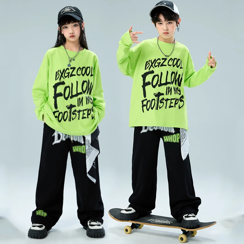 Fashion Group Kpop Outfit Green T-Shirt Cargo Pants For Girls Jazz Dance Clothing Boys Hip Hop Dance Costume Stage Wear SL12231
Fashion Group Kpop Outfit Green T-Shirt Cargo Pants For Girls Jazz Dance Clothing Boys Hip Hop Dance Costume Stage Wear SL12231