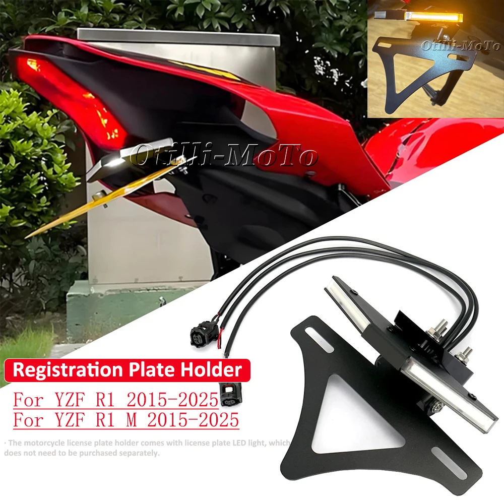 Motorcycle Accessories Rear Tail Light License Plate Holder Tail Integrated Frame Bracket For Yamaha R1 YZF R1 M YZFR1 2015-2025
Motorcycle Accessories Rear Tail Light License Plate Holder Tail Integrated Frame Bracket For Yamaha R1 YZF R1 M YZFR1 2015-2025