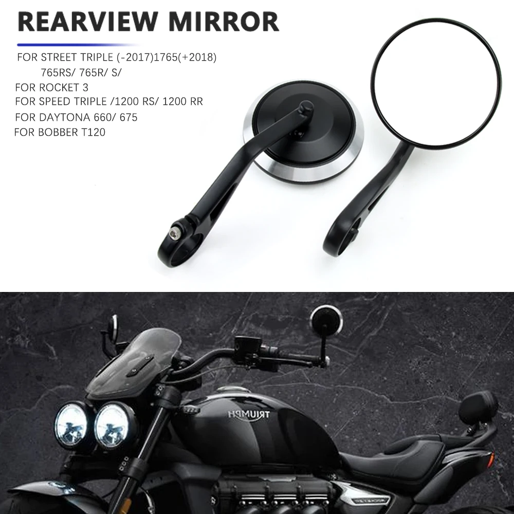 Мотоцикл для Rocket 3 Street Triple S 765 765RS 765R Speed Triple 1200RS 1200RR Руль заднего вида Комплект торцевых зеркал
Мотоцикл для Rocket 3 Street Triple S 765 765RS 765R Speed Triple 1200RS 1200RR Руль заднего вида Комплект торцевых зеркал
