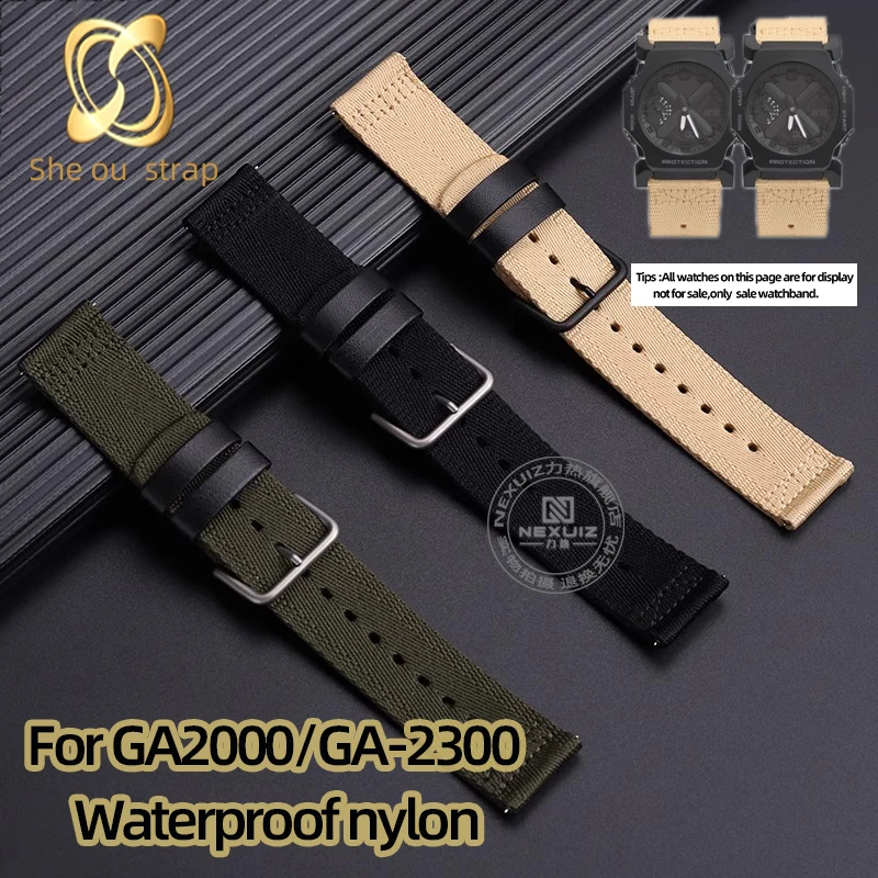 Nylon Watch Strap For Casio G-SHOCK GA-2000/GA-2300 Armygreen black Khaki Canvas Watchband 24mm Watch accessories
Nylon Watch Strap For Casio G-SHOCK GA-2000/GA-2300 Armygreen black Khaki Canvas Watchband 24mm Watch accessories