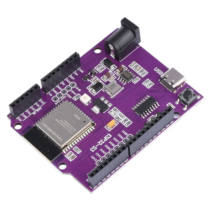 Новая плата разработки ESP32-S3 UNO, встроенный модуль WROOM-1-N8R2/N16R8, совместимый с Devkitc-1
Новая плата разработки ESP32-S3 UNO, встроенный модуль WROOM-1-N8R2/N16R8, совместимый с Devkitc-1