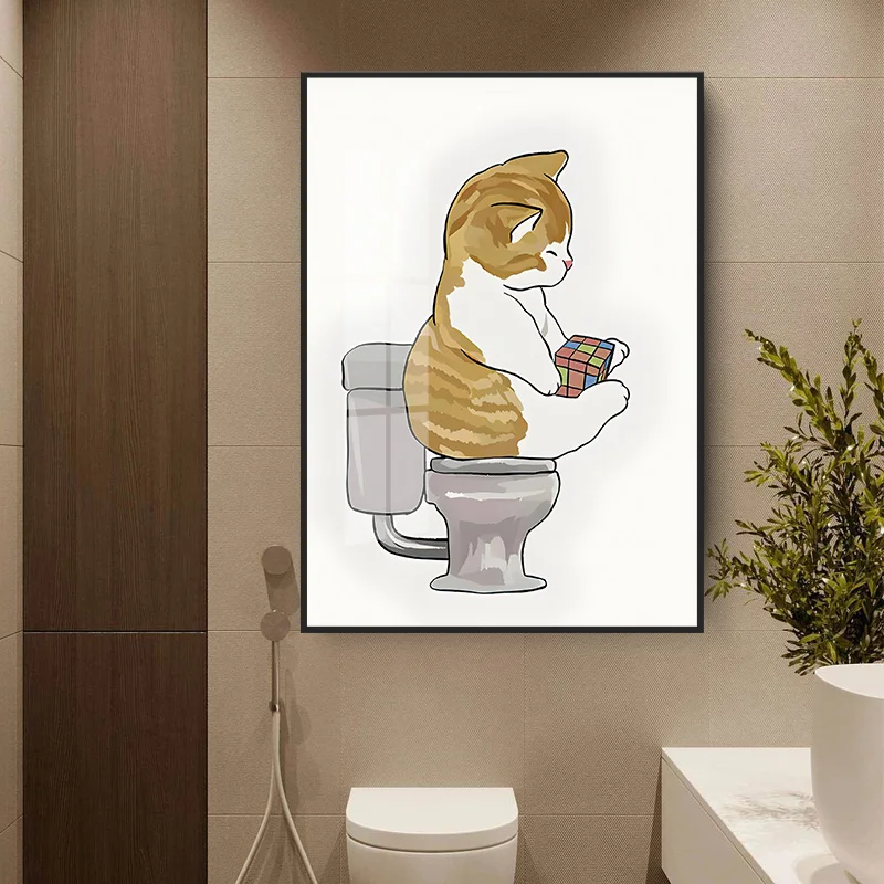  Искусство с изображением кота в ванной комнате, водонепроницаемая мультяшная роспись, настенный декор без дрели, картина для душа с милым котенком, устойчивая к влажности
Искусство с изображением кота в ванной комнате, водонепроницаемая мультяшная роспись, настенный декор без дрели, картина для душа с милым котенком, устойчивая к влажности