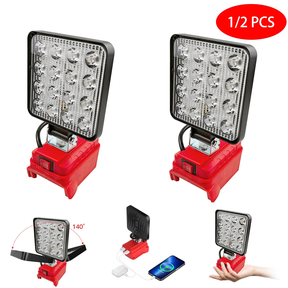 1/2X Power Tool Parts for LED Work Lights, Flashlights Electric Torch Spotlight USB Power Bank, For Milwaukee 18V Li-ion Battery
1/2X Power Tool Parts for LED Work Lights, Flashlights Electric Torch Spotlight USB Power Bank, For Milwaukee 18V Li-ion Battery