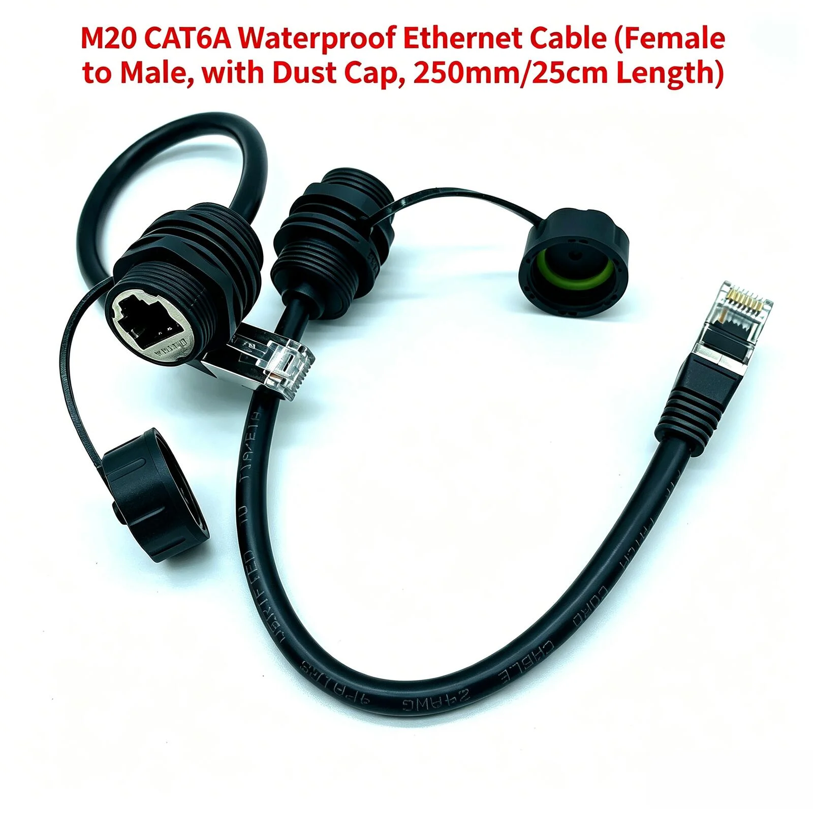 RJ45 M20 Panel-Type CAT6A Straight-Through IP68 Waterproof Connect Categy 6A 10G Data Netwk Cable Interface Female Waterproof
RJ45 M20 Panel-Type CAT6A Straight-Through IP68 Waterproof Connect Categy 6A 10G Data Netwk Cable Interface Female Waterproof