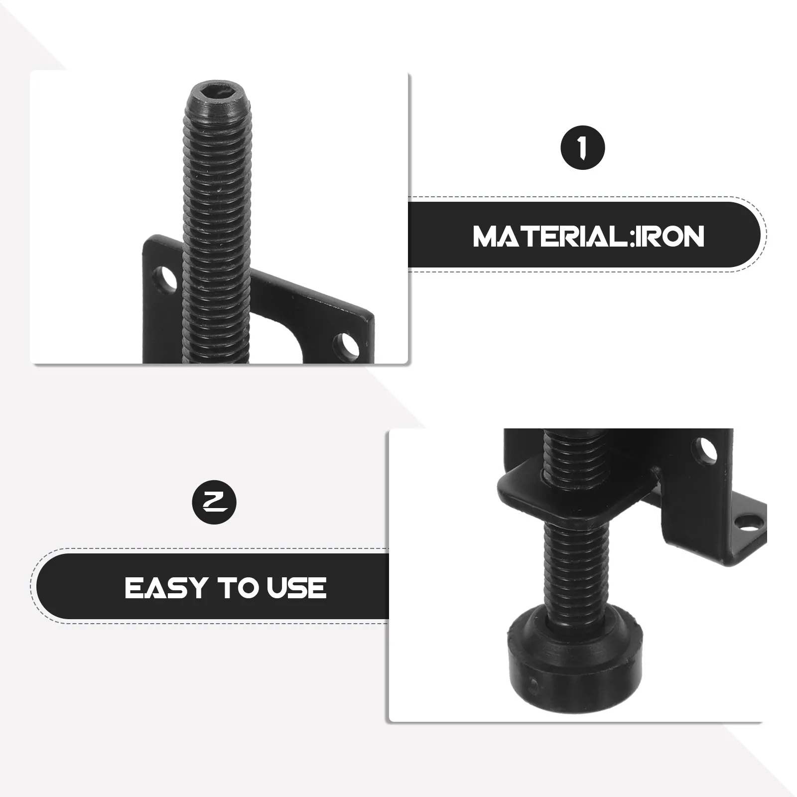4pcs Black Side-Mount Adjustable Leveling Feet, Non-Slip Cabinet Feet Levelers for Uneven Floor, Heavy Duty Steel Screw-on
4pcs Black Side-Mount Adjustable Leveling Feet, Non-Slip Cabinet Feet Levelers for Uneven Floor, Heavy Duty Steel Screw-on