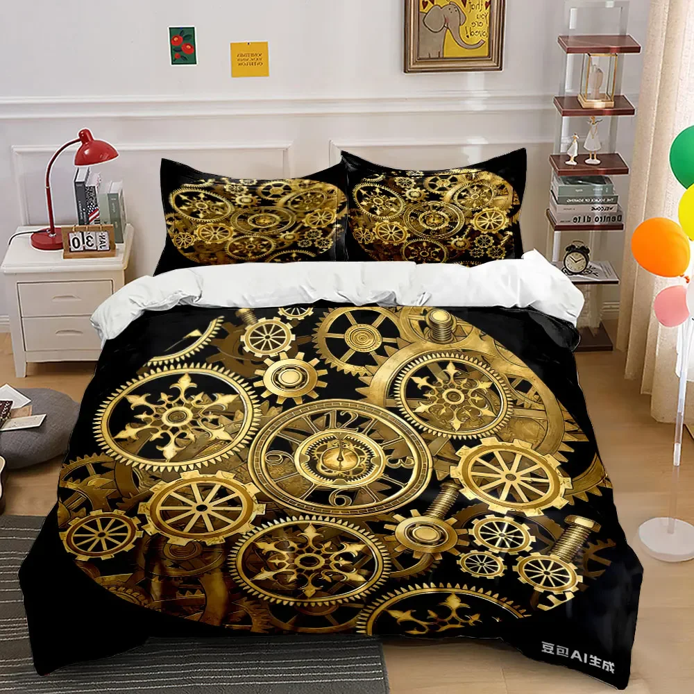 "Vintage Clockwork Art Decor Set" Multiple sizes kid's and adults' bedroom Exquisite 3PC bedding set, gift
"Vintage Clockwork Art Decor Set" Multiple sizes kid's and adults' bedroom Exquisite 3PC bedding set, gift