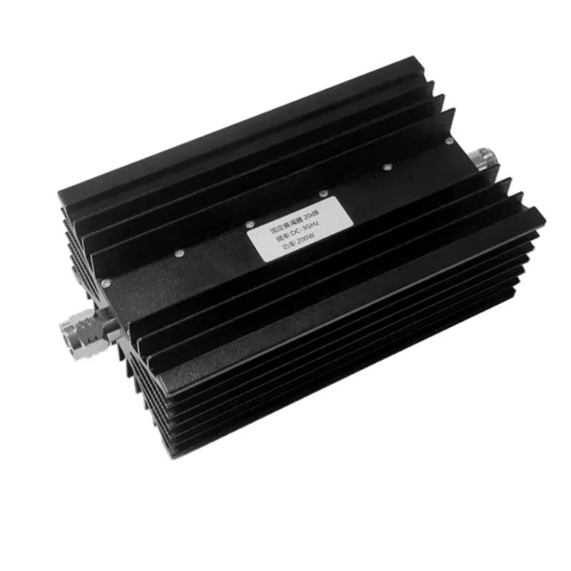 N 10/20/30/40/50/60dB DC-3GHz 200W Attenuator High Power RF Coaixal Attenuator N Male to N Female Connector test attenuator
N 10/20/30/40/50/60dB DC-3GHz 200W Attenuator High Power RF Coaixal Attenuator N Male to N Female Connector test attenuator