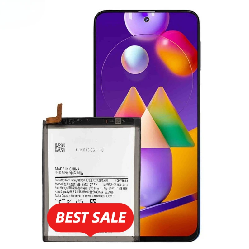 EB-BM317ABY for Samsung M31S Mobile Phone Battery 0 Cycle High Quality High Capacity Replacement Bateria Grade A Cell with Tools
EB-BM317ABY for Samsung M31S Mobile Phone Battery 0 Cycle High Quality High Capacity Replacement Bateria Grade A Cell with Tools
