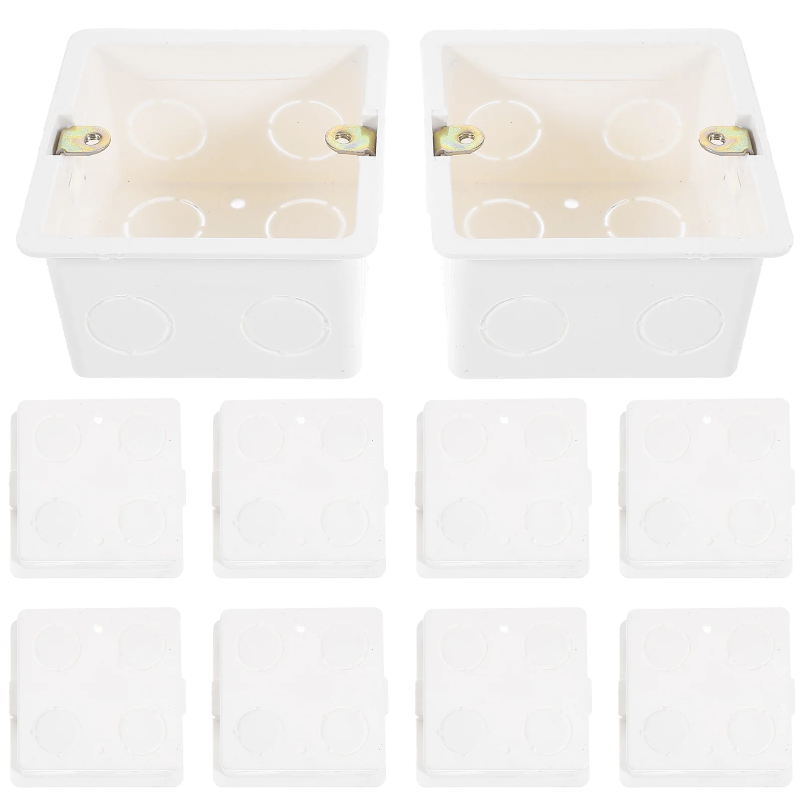 10pcs 86 Type Pvc Wall Socket Concealed Mounting Boxes Electrical Junction Boxes For Socket Installation Recessed Outlet
10pcs 86 Type Pvc Wall Socket Concealed Mounting Boxes Electrical Junction Boxes For Socket Installation Recessed Outlet