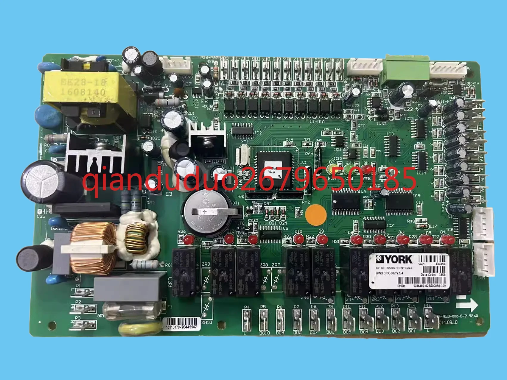 Applicable to York 002 central air conditioner YBW145B30L series control main board circuit board air conditioner accessories
Applicable to York 002 central air conditioner YBW145B30L series control main board circuit board air conditioner accessories