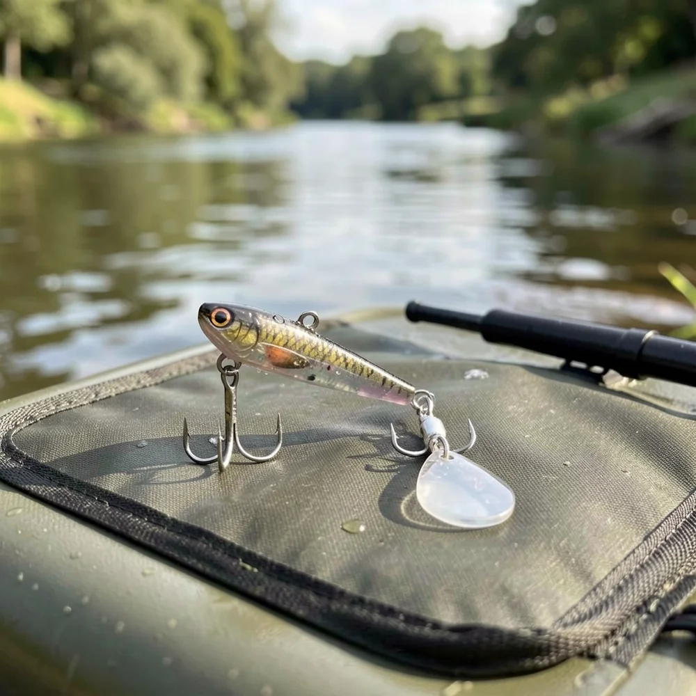 19g Spintail Vibration Fishing Lure, Sharp Treble Hooks & Noise Sequins for Saltwater Angling
19g Spintail Vibration Fishing Lure, Sharp Treble Hooks & Noise Sequins for Saltwater Angling