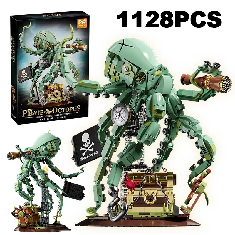 1128 деталей: Конструктор «Пиратский Осьминог» — Модель морского существа, приключенческий набор для сборки, развивающая игрушка-конструктор, подарок для мальчика
1128 деталей: Конструктор «Пиратский Осьминог» — Модель морского существа, приключенческий набор для сборки, развивающая игрушка-конструктор, подарок для мальчика