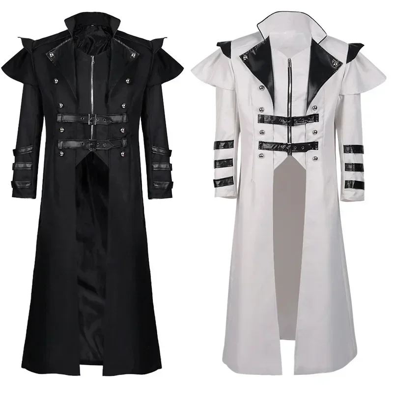 New Europe And America Men's Medieval Zipper Gothic Long Coat
New Europe And America Men's Medieval Zipper Gothic Long Coat