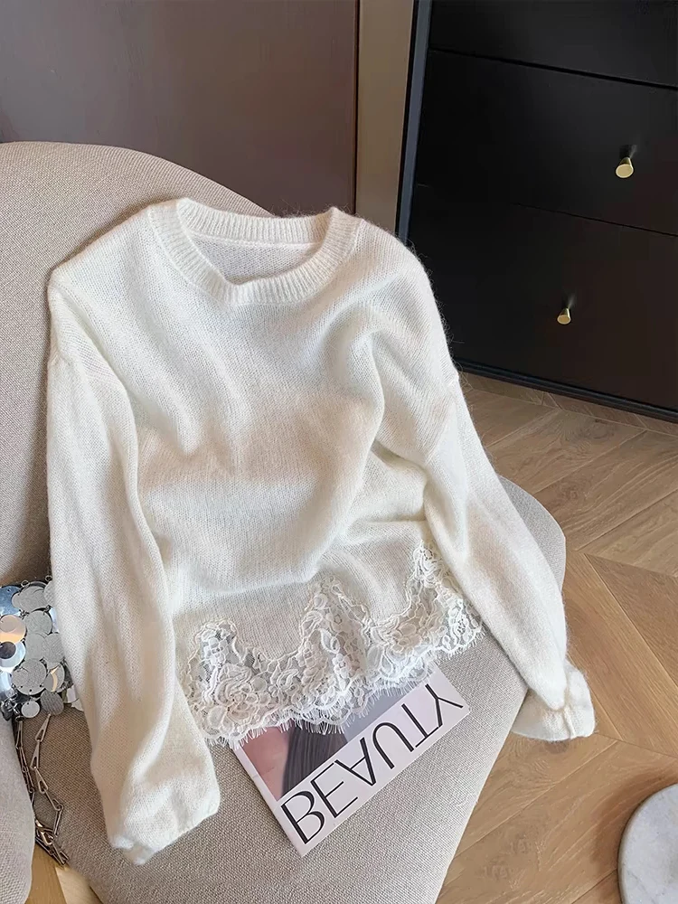Круглый вязаный свитер Ne с кружевом, женский дизайн, чувственный весенне-осенний вязаный топ с нежным ветром, женский чистый продужаемый Fa...
Круглый вязаный свитер Ne с кружевом, женский дизайн, чувственный весенне-осенний вязаный топ с нежным ветром, женский чистый продужаемый Fa...