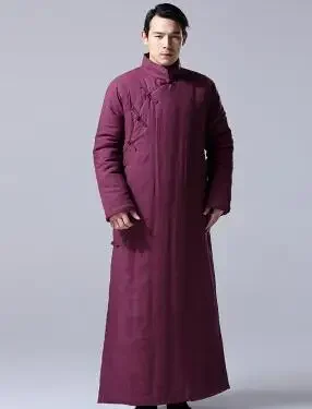 Thick Loose Linen Pourpoint Long Robe China Hanfu Winter Men's Wear Winter Warm Hemp Cotton Padded Long Gown Chinese Style Robe
Thick Loose Linen Pourpoint Long Robe China Hanfu Winter Men's Wear Winter Warm Hemp Cotton Padded Long Gown Chinese Style Robe