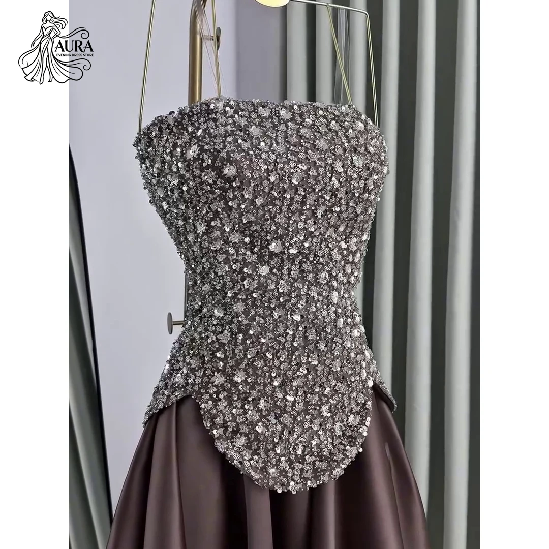 Aura Women's Prom Dress 2026 Lapel A Word Reception Dresses for Weddings Custom Made Korean Popular Dress Satin Elegant Gown
Aura Women's Prom Dress 2026 Lapel A Word Reception Dresses for Weddings Custom Made Korean Popular Dress Satin Elegant Gown