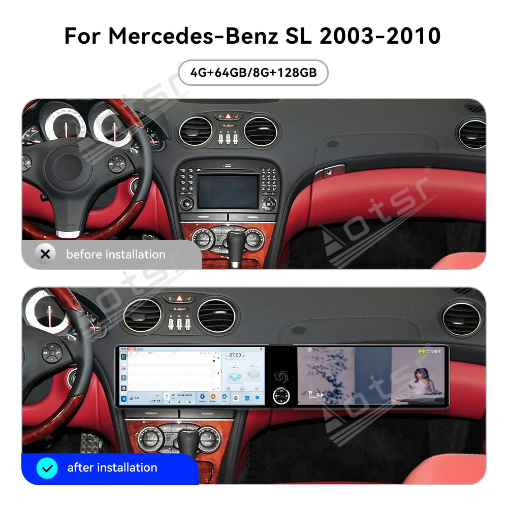 12.3-дюймовый двойной сенсорный экран на Android 13 для Mercedes-Benz SL 2003-2010, GPS-навигация, мультимедийный проигрыватель, стереосистема, головное устройство с функцией Plug & Play
12.3-дюймовый двойной сенсорный экран на Android 13 для Mercedes-Benz SL 2003-2010, GPS-навигация, мультимедийный проигрыватель, стереосистема, головное устройство с функцией Plug & Play