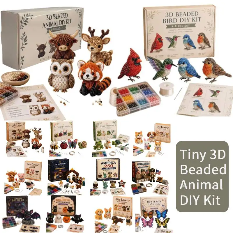 3D Beaded Animal DIY Craft Kit Handmade Bead Art Set For Beginners DIY Cute Figurine Creative Beading Project For Adults and Kid
3D Beaded Animal DIY Craft Kit Handmade Bead Art Set For Beginners DIY Cute Figurine Creative Beading Project For Adults and Kid