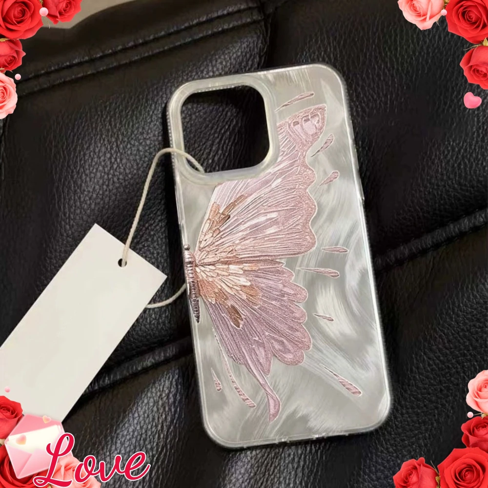Pink butterfly silver feather gauze phone case suitable for iPhone 17 16 15 14 13 12 11 Pro/Max/Plus anti drop and shockproof
Pink butterfly silver feather gauze phone case suitable for iPhone 17 16 15 14 13 12 11 Pro/Max/Plus anti drop and shockproof