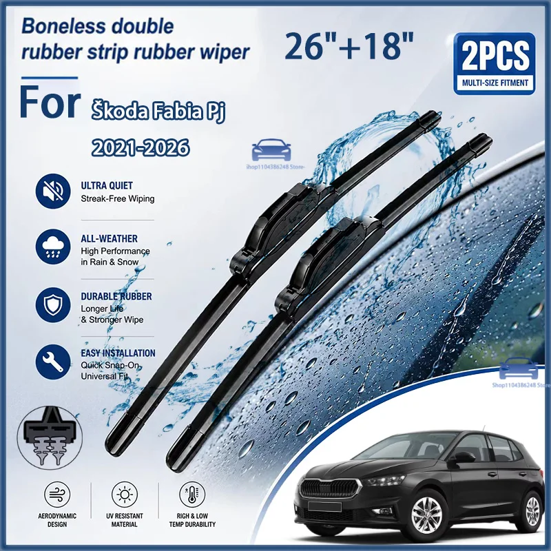 Front Wiper Blades for Skoda Fabia Pj 2021-2026 Windshield Windscreen Clean Window Car Rain Brushes 26"+18" Modification Parts
Front Wiper Blades for Skoda Fabia Pj 2021-2026 Windshield Windscreen Clean Window Car Rain Brushes 26"+18" Modification Parts