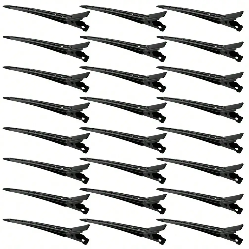 24pcs Hair Styling Clips, 2.75" Metal Alligator Clips With Holes, Rustproof Curl Clips For Hair Coloring, Gradient Blue
24pcs Hair Styling Clips, 2.75" Metal Alligator Clips With Holes, Rustproof Curl Clips For Hair Coloring, Gradient Blue
