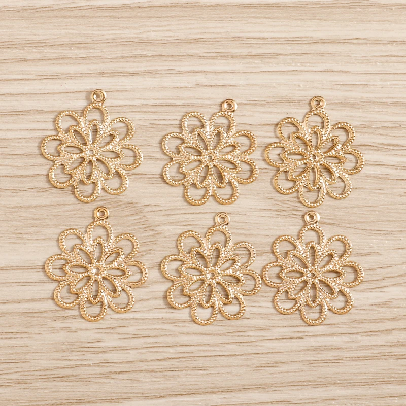 Tusember 80Pcs 20*23mm Alloy Gold Color Hollow Flowers Charms for DIY Handmade Pendants Necklaces Earrings Women Jewelry Making
Tusember 80Pcs 20*23mm Alloy Gold Color Hollow Flowers Charms for DIY Handmade Pendants Necklaces Earrings Women Jewelry Making