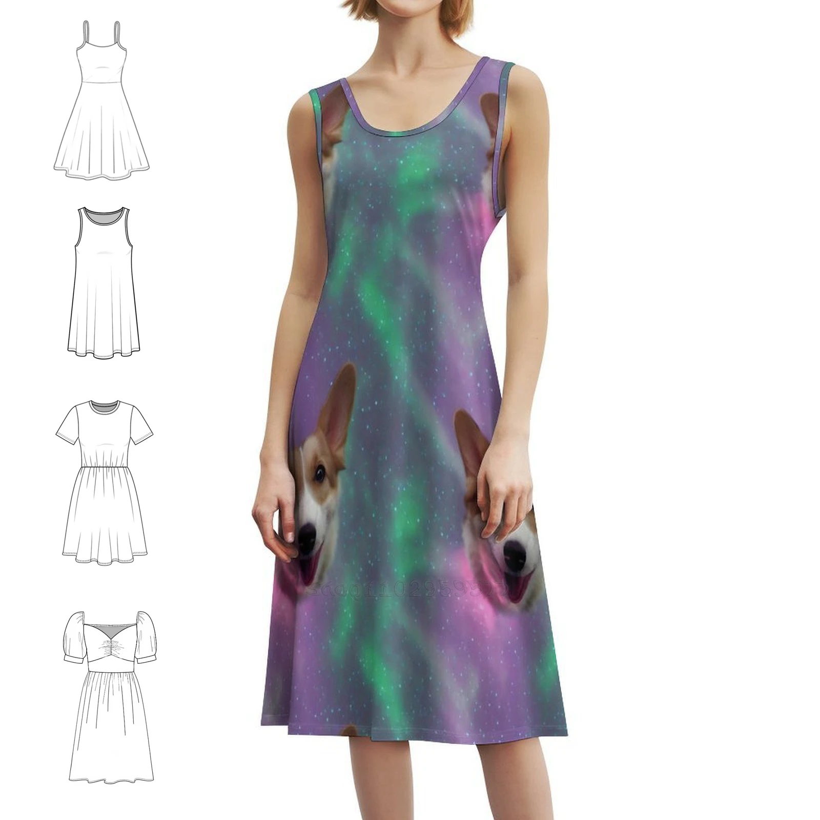 Женское уличное праздничное платье Happy Northern Lights Corgi с бесшовным узором, модная клубная одежда с принтом для женщин, Happy
Женское уличное праздничное платье Happy Northern Lights Corgi с бесшовным узором, модная клубная одежда с принтом для женщин, Happy