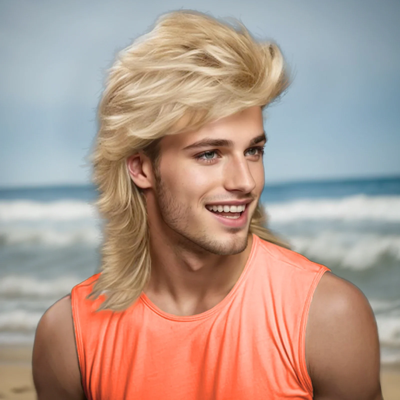 Mullet Wig for Men 70s 80s Costume Fancy Party Wig Long Blonde Curly Punk Rocker Wig Synthetic Halloween Costumes for Male Men
Mullet Wig for Men 70s 80s Costume Fancy Party Wig Long Blonde Curly Punk Rocker Wig Synthetic Halloween Costumes for Male Men