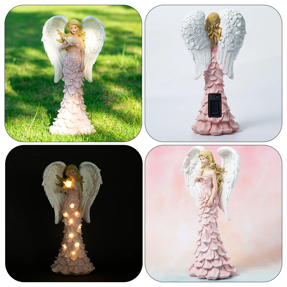 Solar Resin Lamp Decor Light Statues Angel Figurine for Garden Outdoor Balcony Lawn Decoration L scaping nament
Solar Resin Lamp Decor Light Statues Angel Figurine for Garden Outdoor Balcony Lawn Decoration L scaping nament