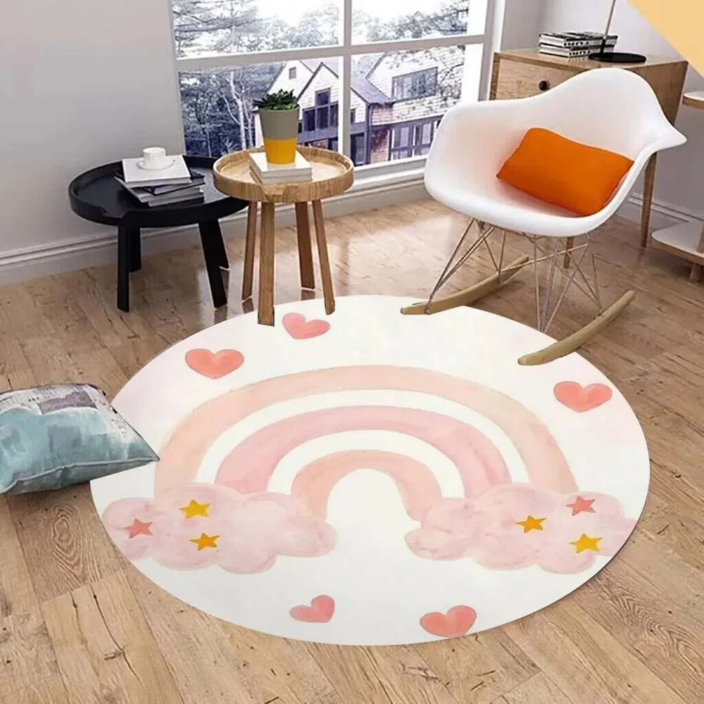 Rainbow Print Round Rug – Non-Slip Floor Mat for Living Room & Children's Play Area, Bedroom Decorative Carpet
Rainbow Print Round Rug – Non-Slip Floor Mat for Living Room & Children's Play Area, Bedroom Decorative Carpet